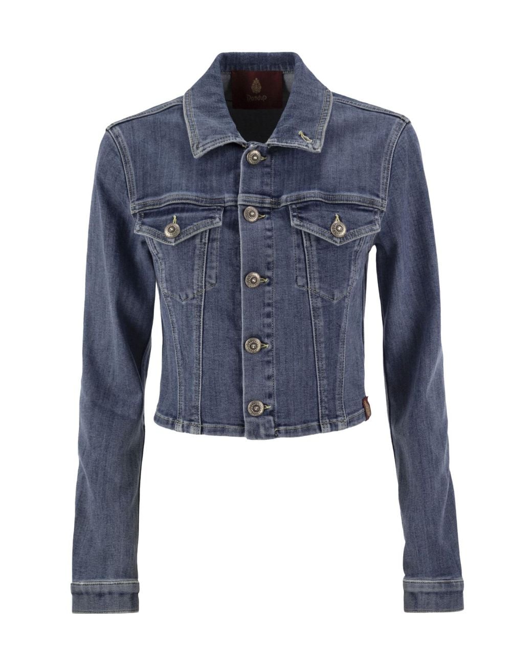 Dondup Blue Single-Breasted Denim Jacket