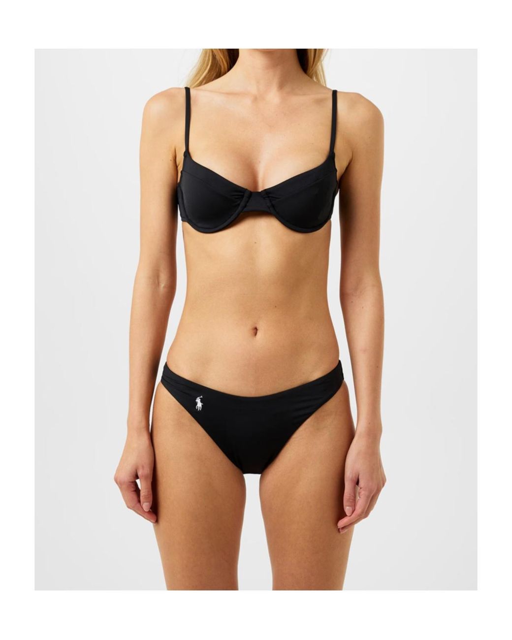 Polo Ralph Lauren Black Embroidered Logo Bikini Pants