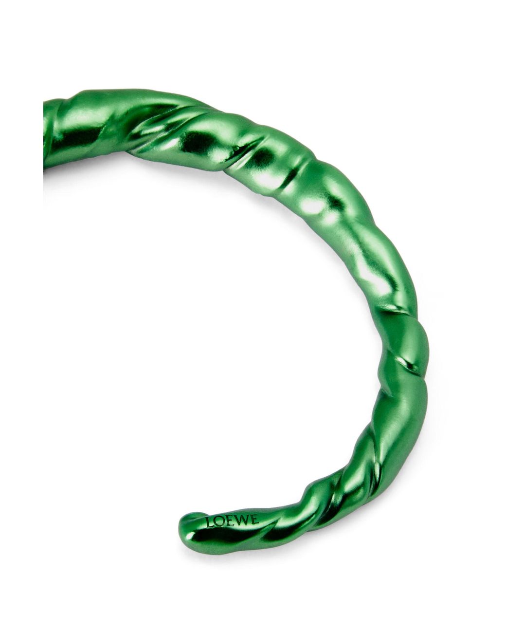 Loewe Green Thin Nappa Twist Cuff