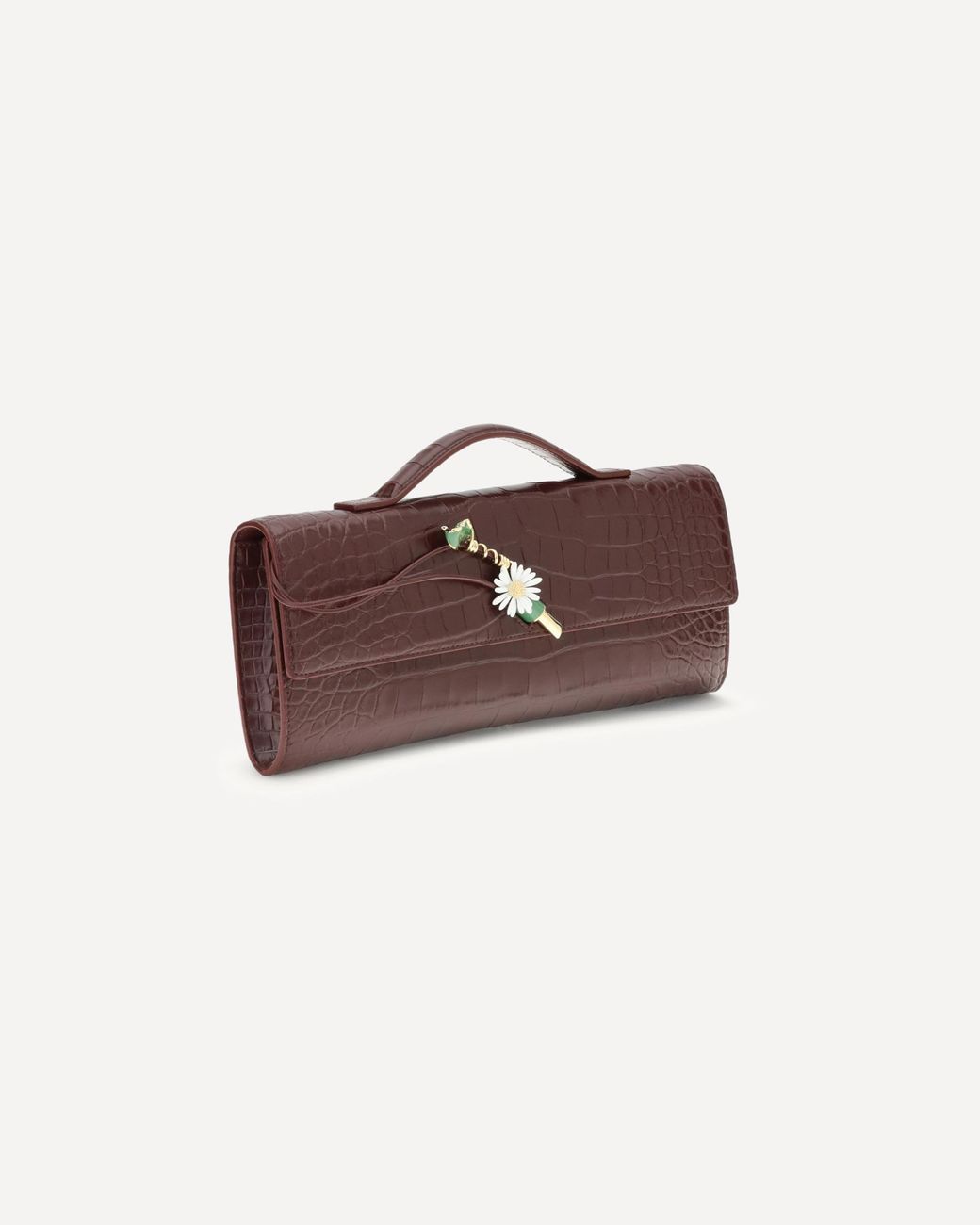 Bottega Veneta Brown Rectangular Clutch