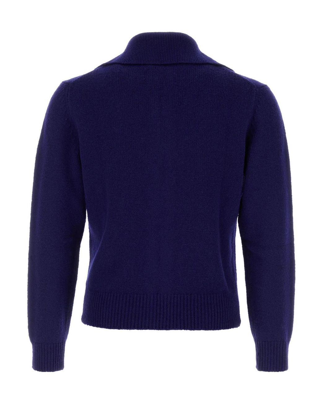 Jil Sander Blue Zip-Up High Neck Cardigan for men