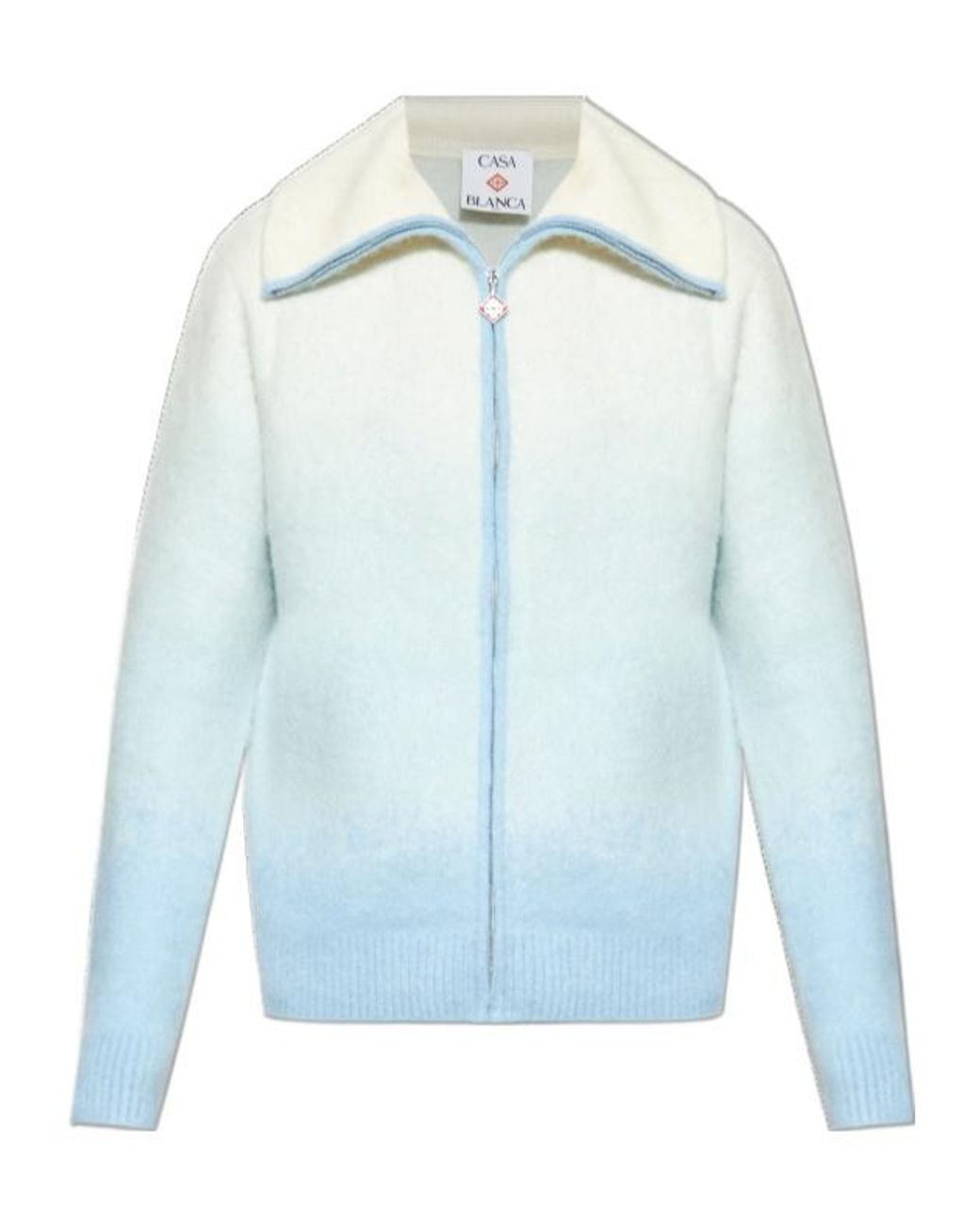 Casablanca Blue Gradient Effect Knit Sweater for men
