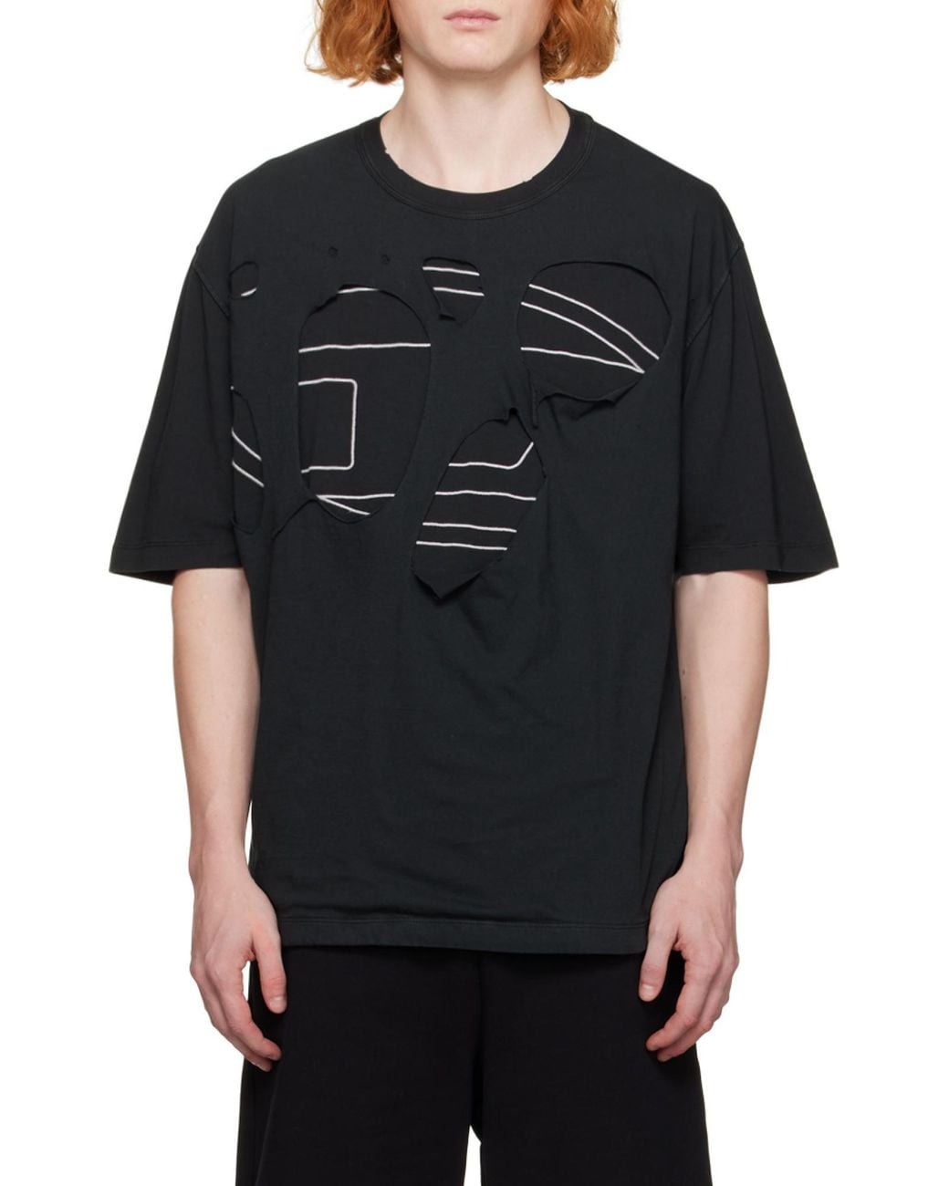 DIESEL Black Short-Sleeve T-Shirt for men