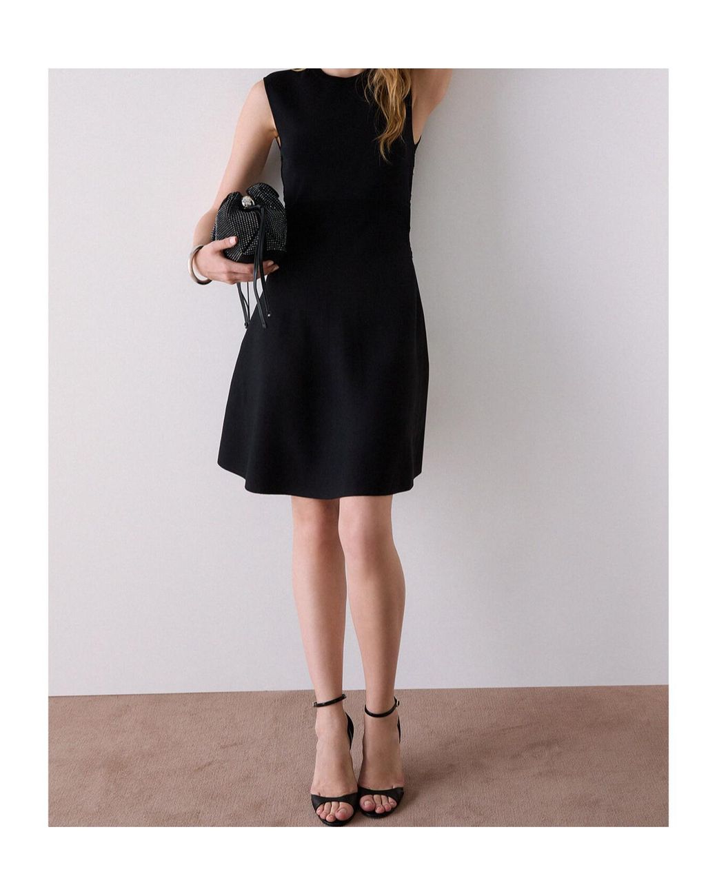 Liu Jo Black Lace-Insert Sleeveless Mini Dress