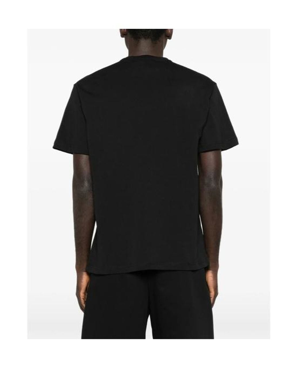 Versace Black Jeans Couture Logo Printed Crewneck T-Shirt for men