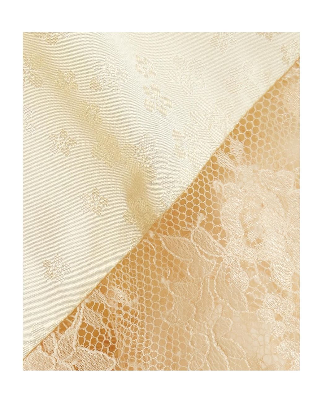 Sea Natural Ethel Lace-Trimmed Satin-Jacquard Shorts