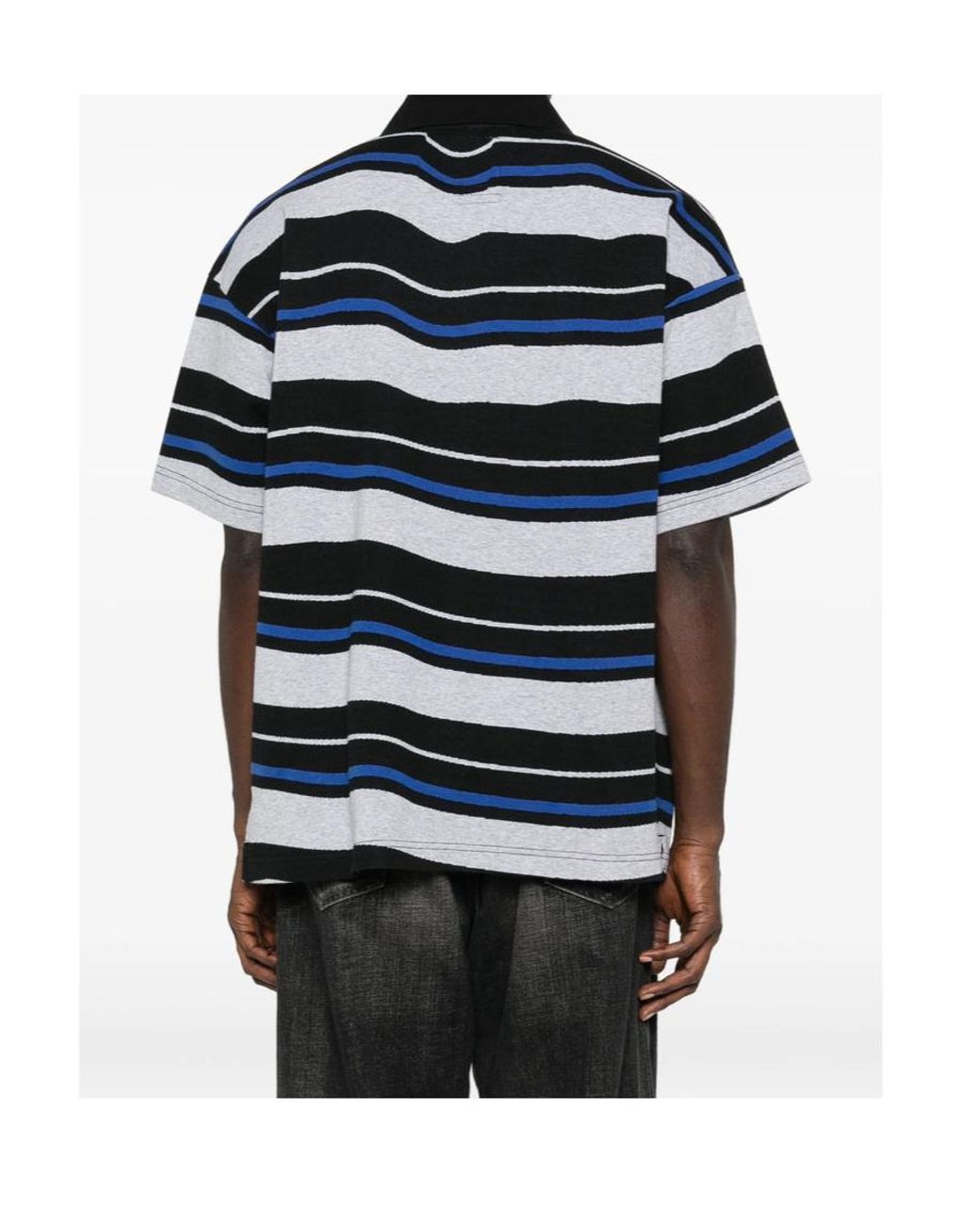 Napapijri Blue Striped Polo Shirt for men