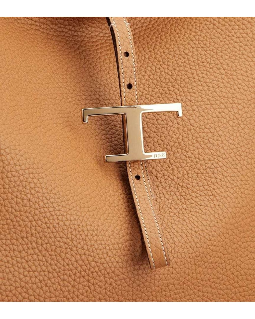 Tod's Brown T Timeless Medium Leather Shoulder Bag
