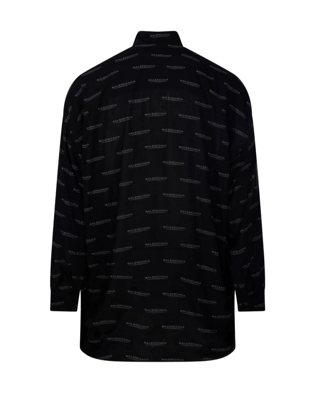 Balenciaga All-Over Logo Long-Sleeve Shirt in Blue for Men | Lyst