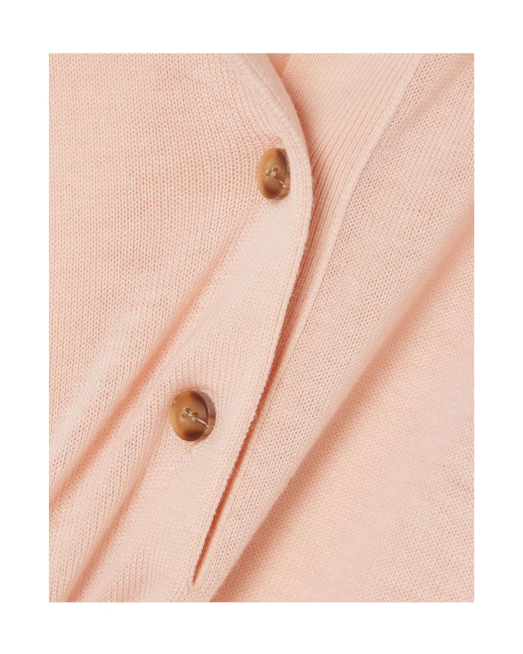 Victoria Beckham Natural Wool Polo Shirt