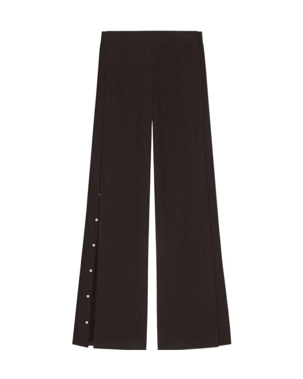 Courreges Brown Snap Heather Twill Straight Pants