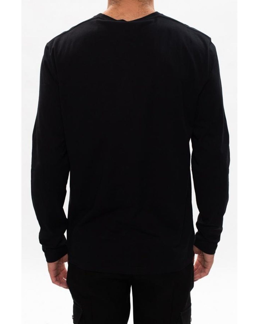McQueen Blue Skull Print Long-Sleeved T-Shirt for men