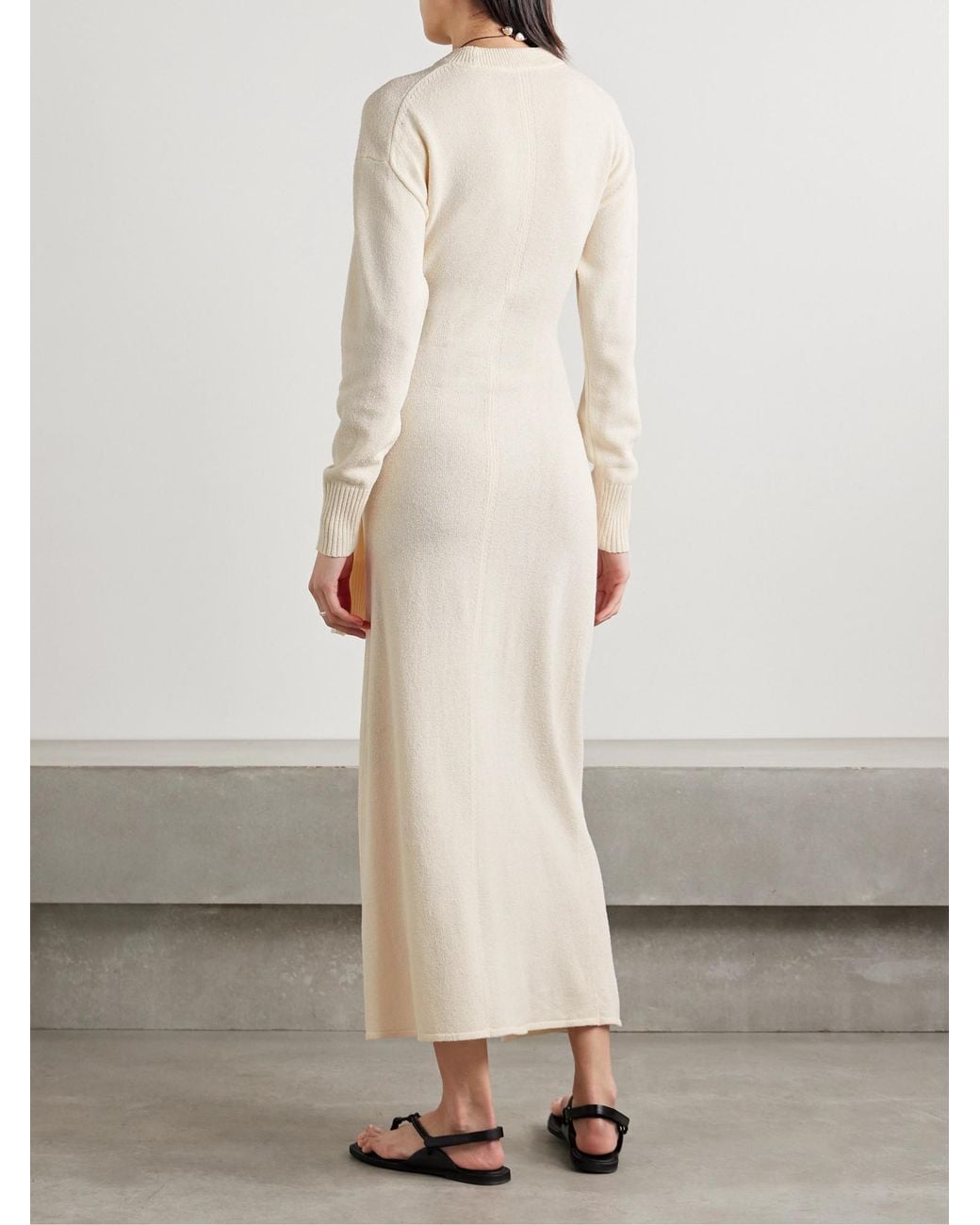 Proenza Schouler White Luca Tie-Detailed Silk-Blend Maxi Dress