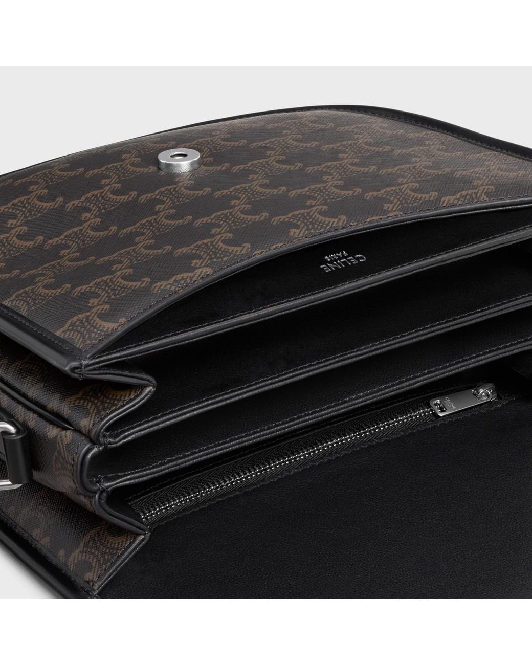 Céline Black Medium Besace Triomphe for men
