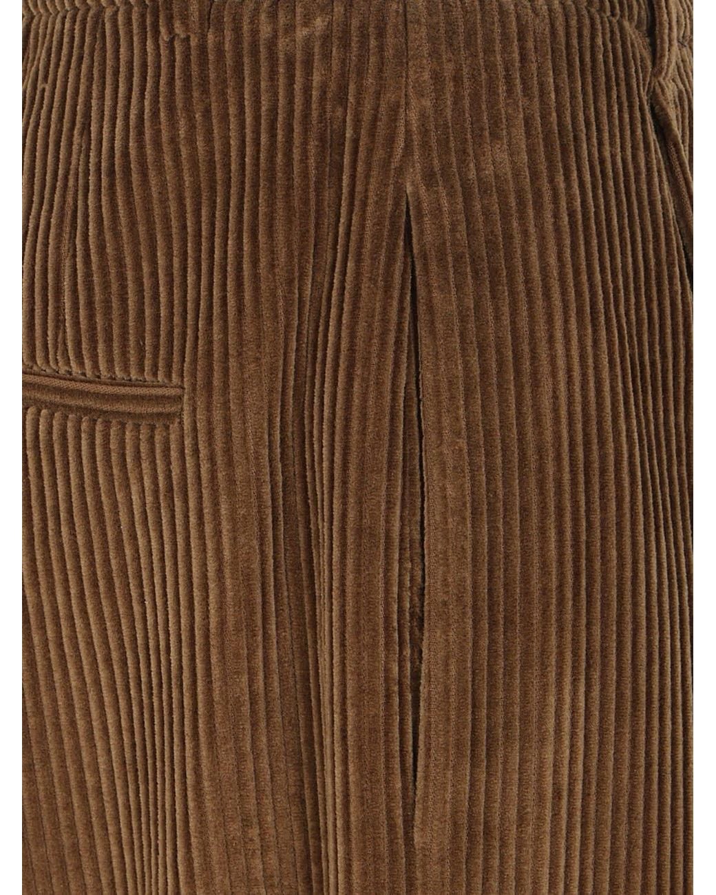 Rohe Brown Pleated Casual Trousers