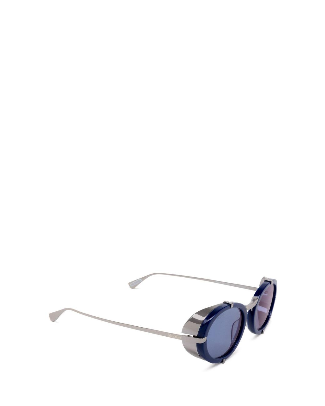 Max Mara Blue Oval Frame Sunglasses