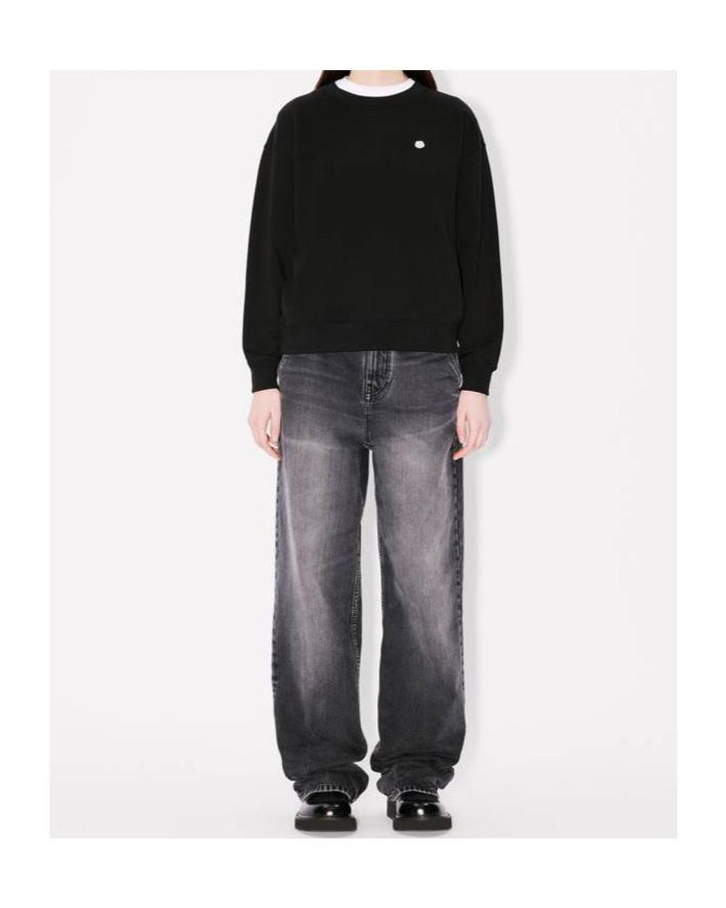 KENZO Black 'Boke Flower' Embroidered Sweatshirt