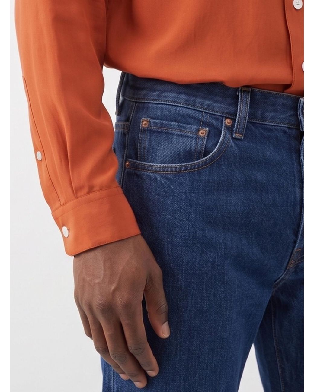 Saint Laurent Orange Button-Up Pajama Top for men