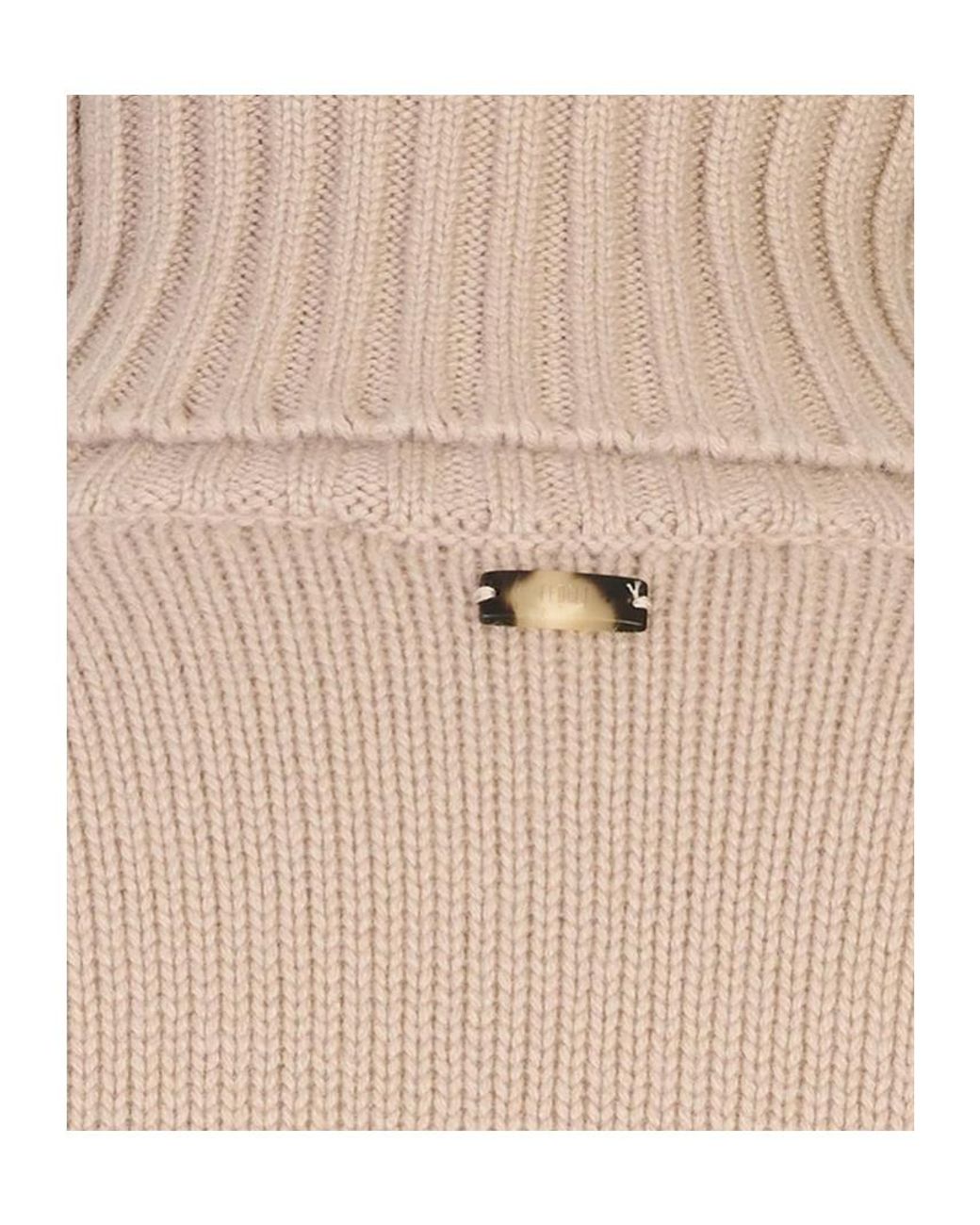 Fedeli Natural Long-Sleeved Turtleneck Jumper