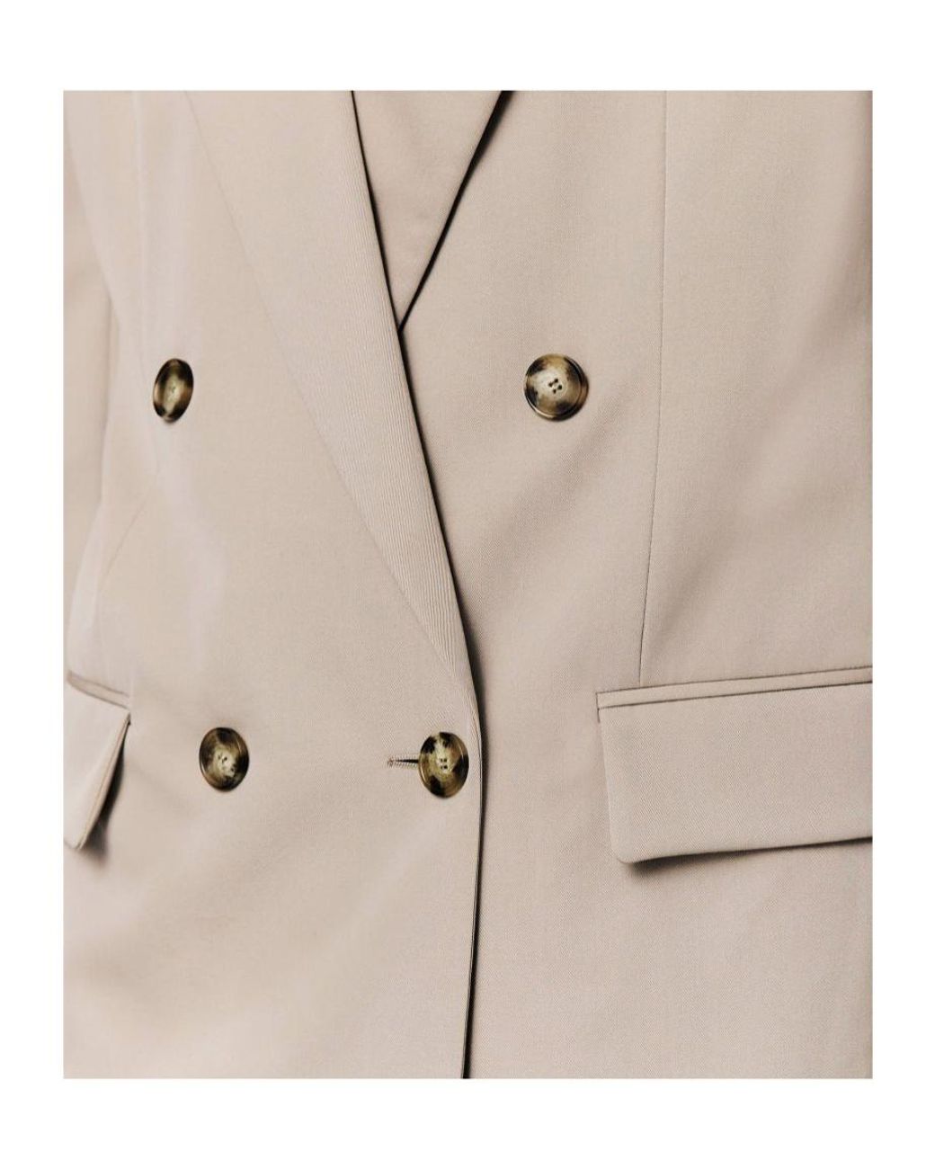 Stella McCartney Natural Double-Breasted Wool Jacket