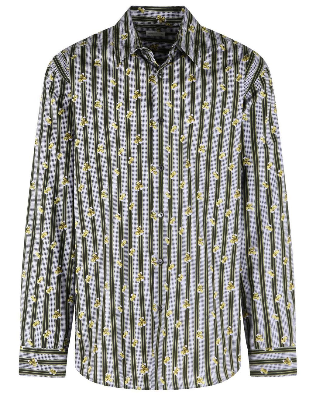 Dries Van Noten Gray Long Sleeve Buttoned Shirt for men