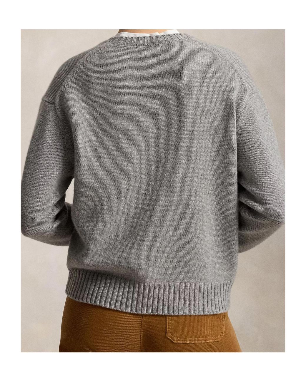 Polo Ralph Lauren Gray Bear Motif Jumper