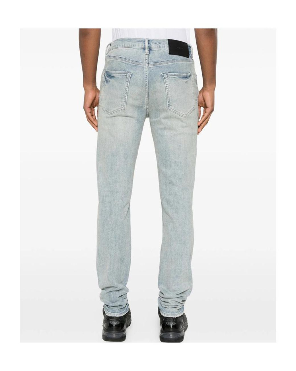 Purple Brand Blue Ripped Jeans for men
