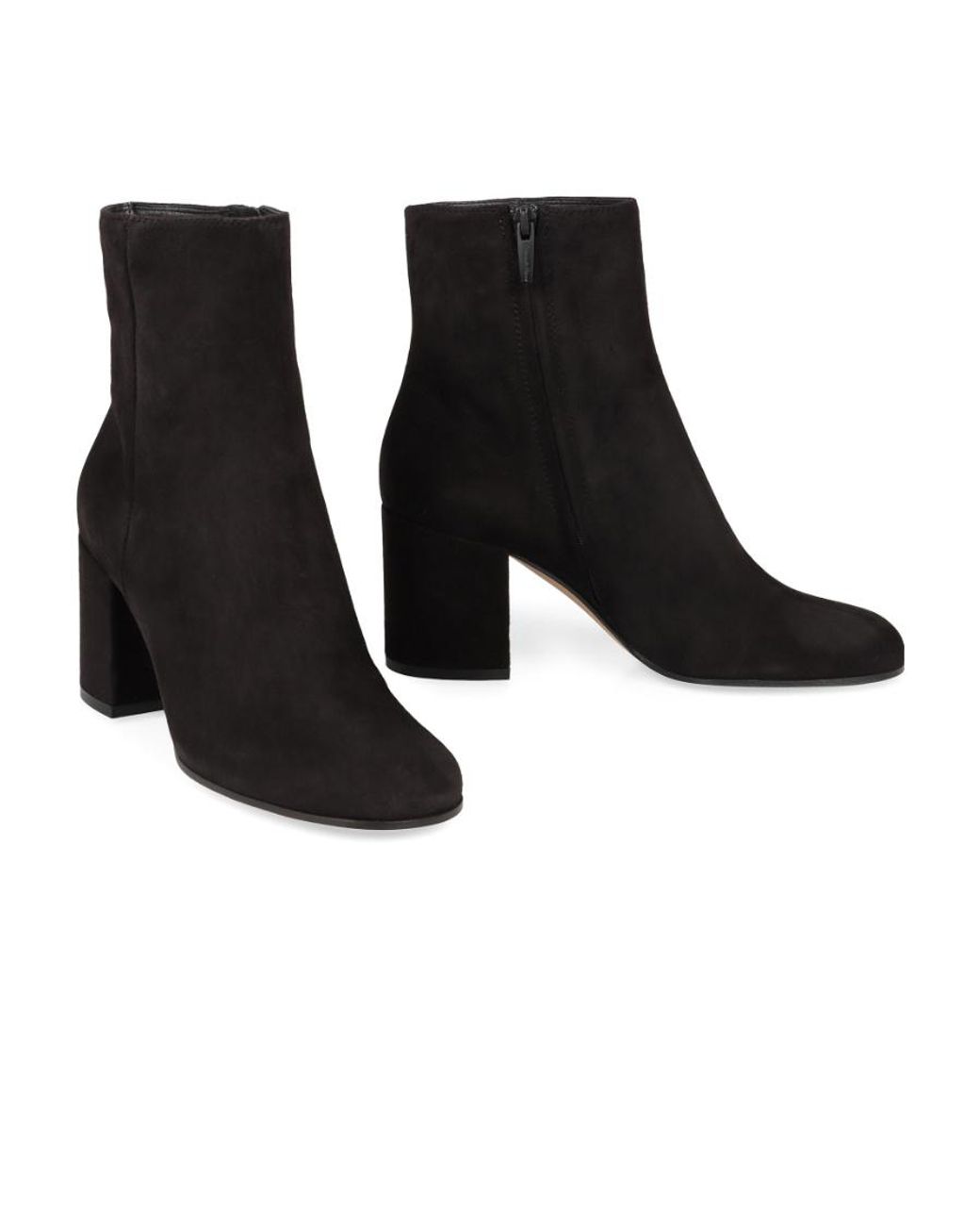Gianvito Rossi Black Joelle Round Toe Ankle Boots