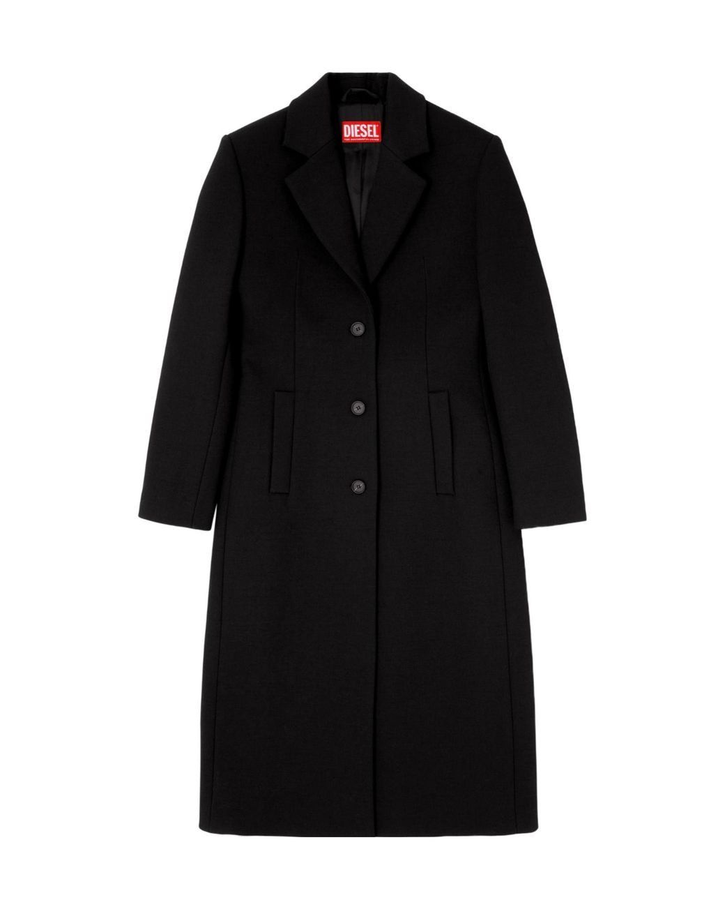 DIESEL Black G-Allan Coat Long Hourglass Coat