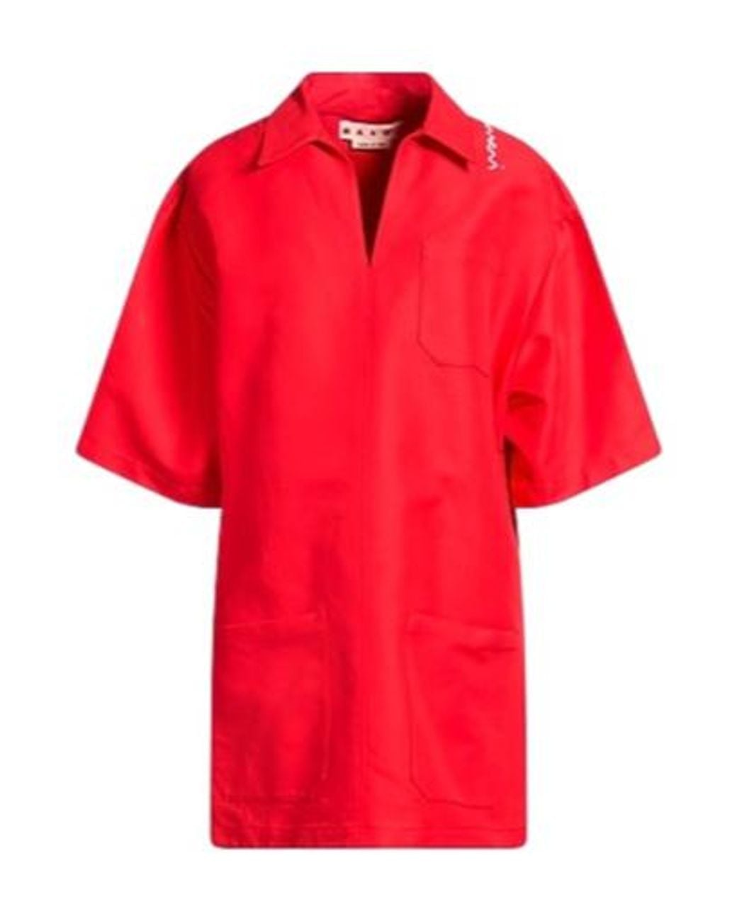 Marni Red Loose T-Shirt Skirt