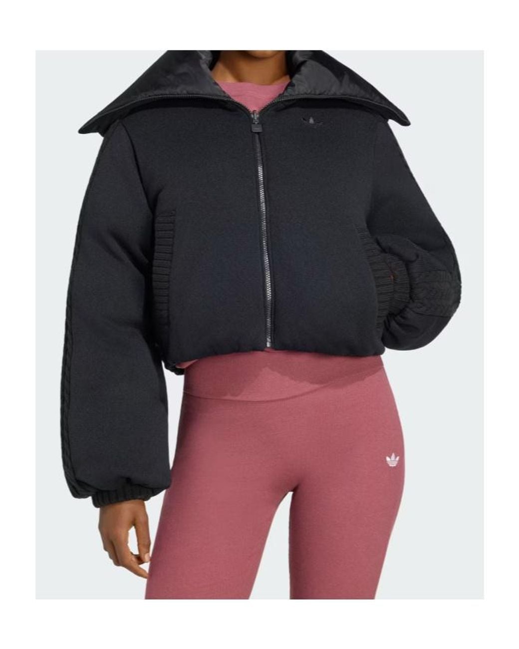 Adidas Originals Black Knitted Puffer Jacket
