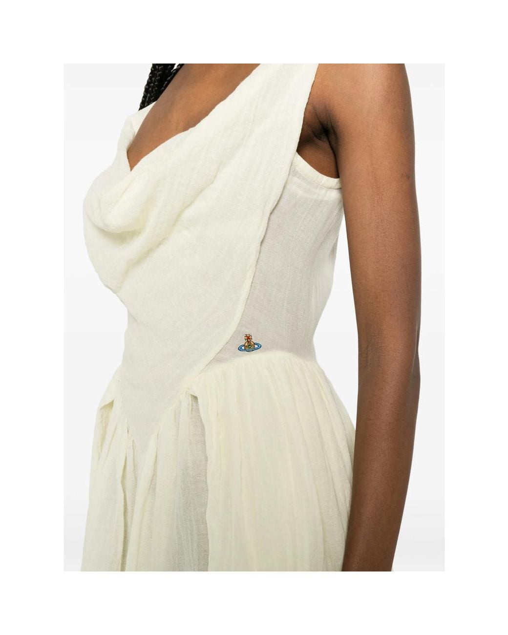 Vivienne Westwood White Sunday Draped Mini Dress