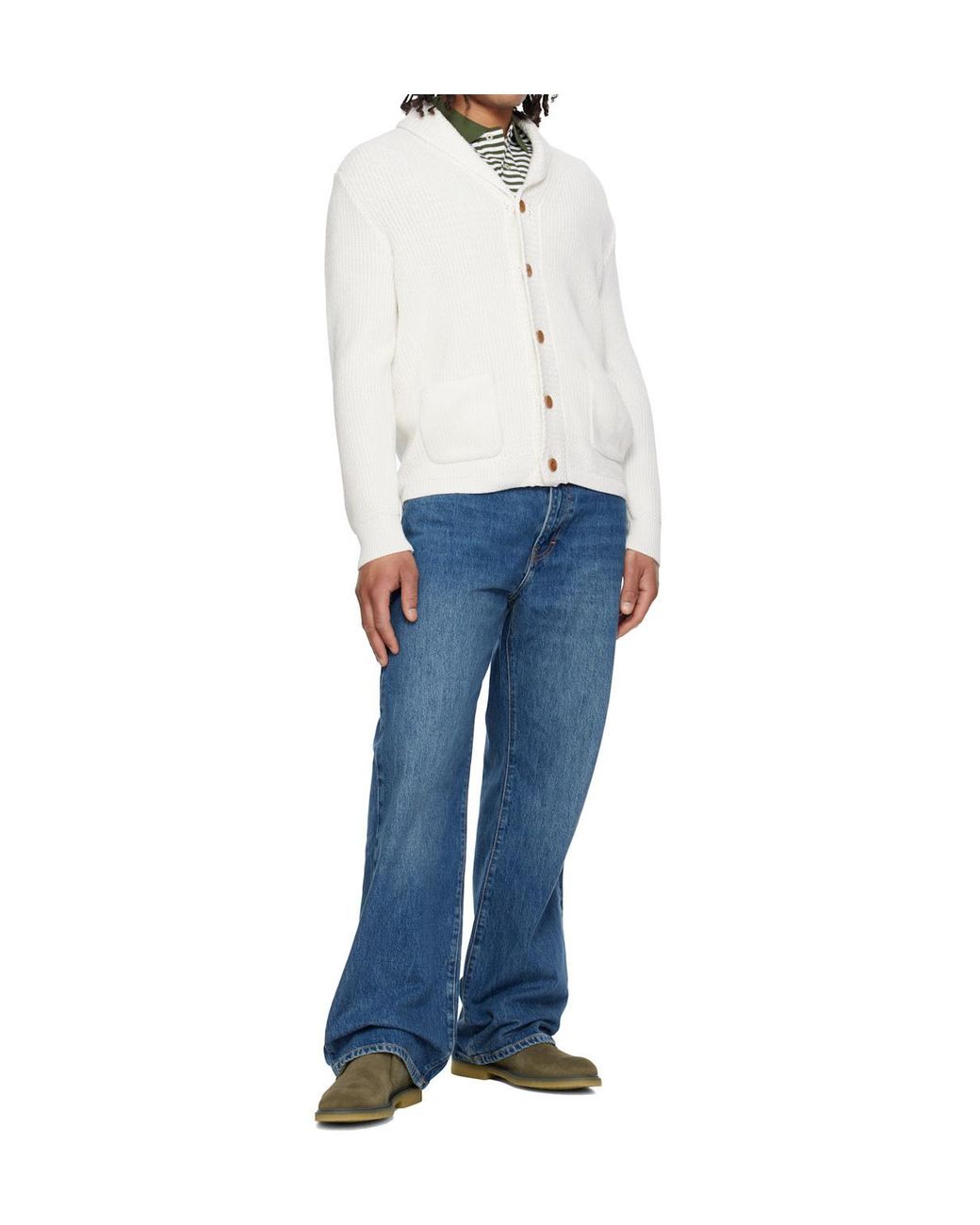 Polo Ralph Lauren Blue Shawl Collar Knit Cardigan for men