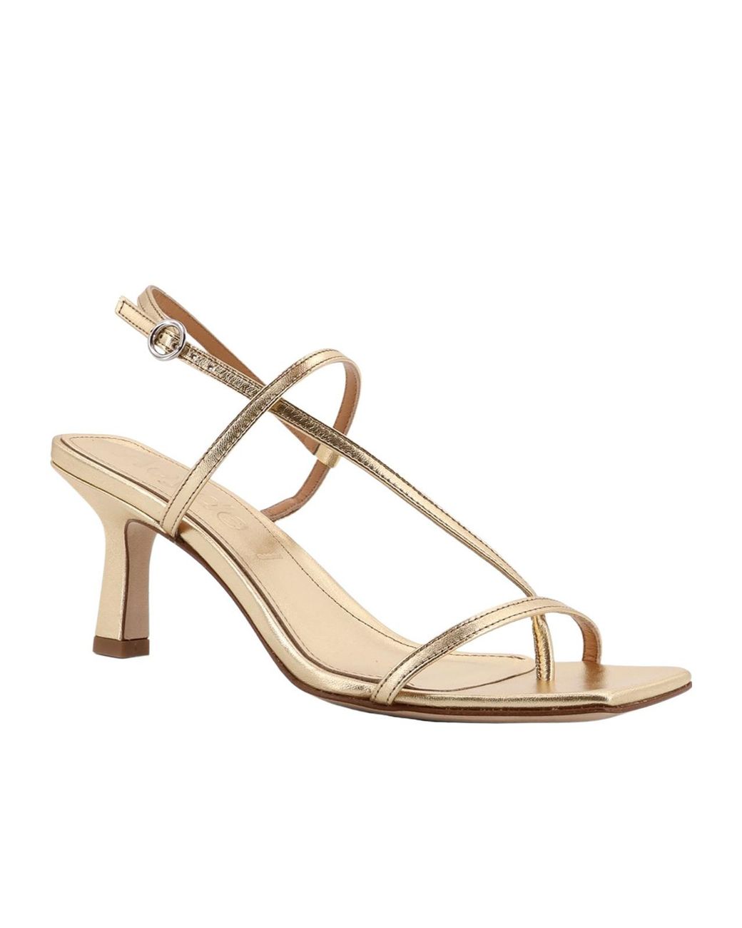 Aeyde Natural Square Toe High Heel Sandals