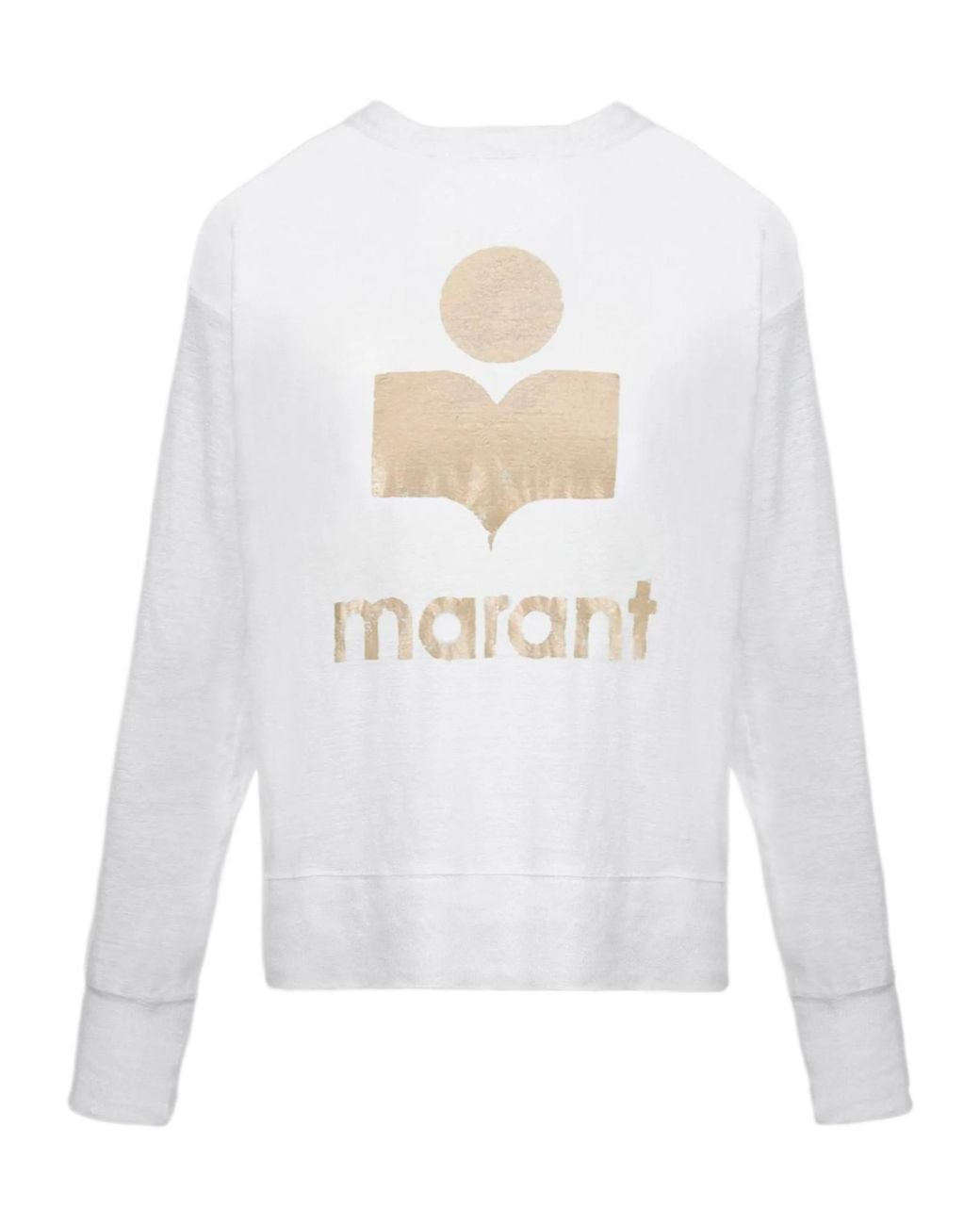 Isabel Marant White Isabel Marant Étoile Logo Printed Long-Sleeved T-Shirt
