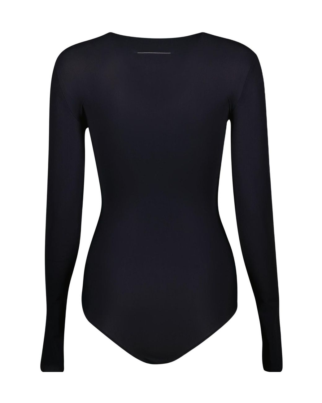 MM6 by Maison Margiela Black Crewneck Long-Sleeved Jumpsuit