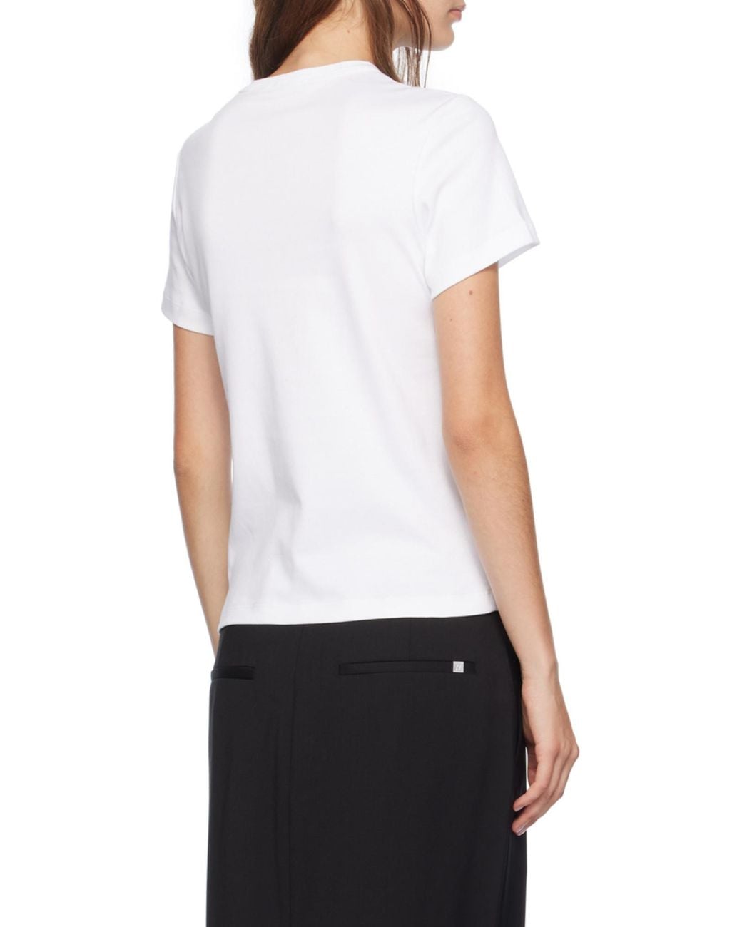 Helmut Lang White Logo-Embroidered T-Shirt