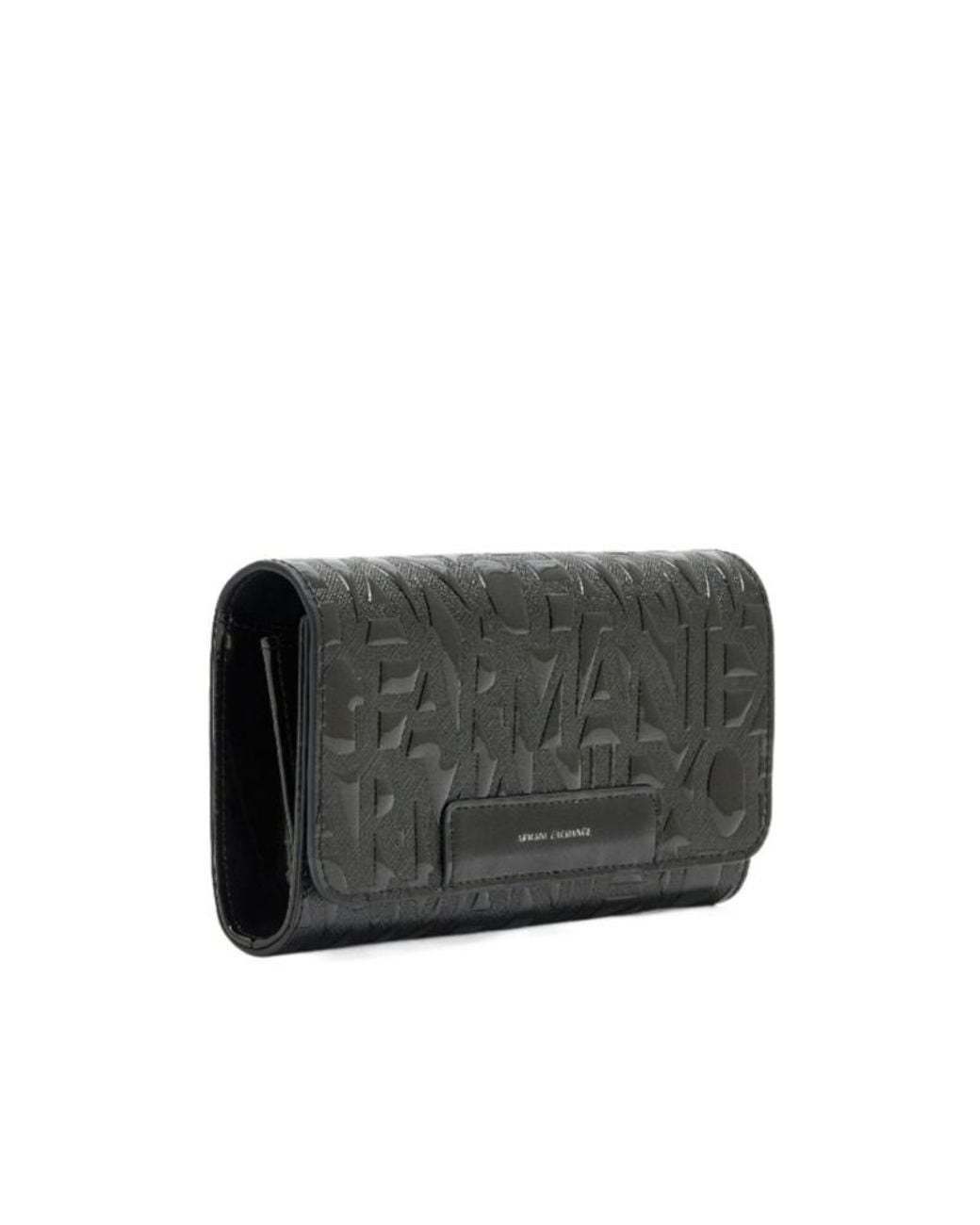 ARMANI EXCHANGE Gray Mini Embossed Clutch Bag