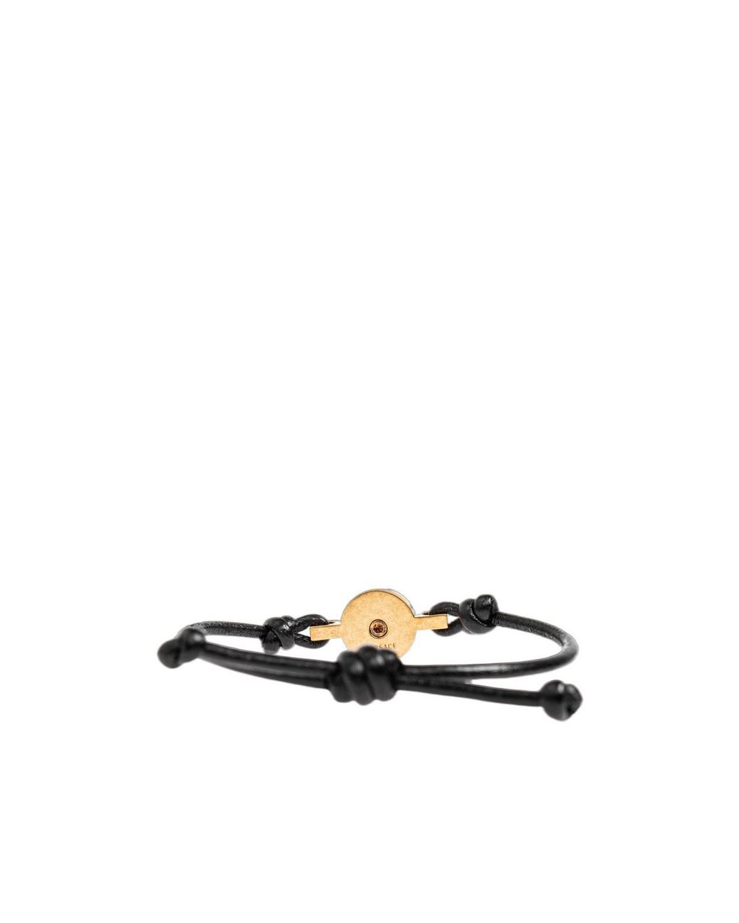 Versace White Medusa Leather Bracelet for men