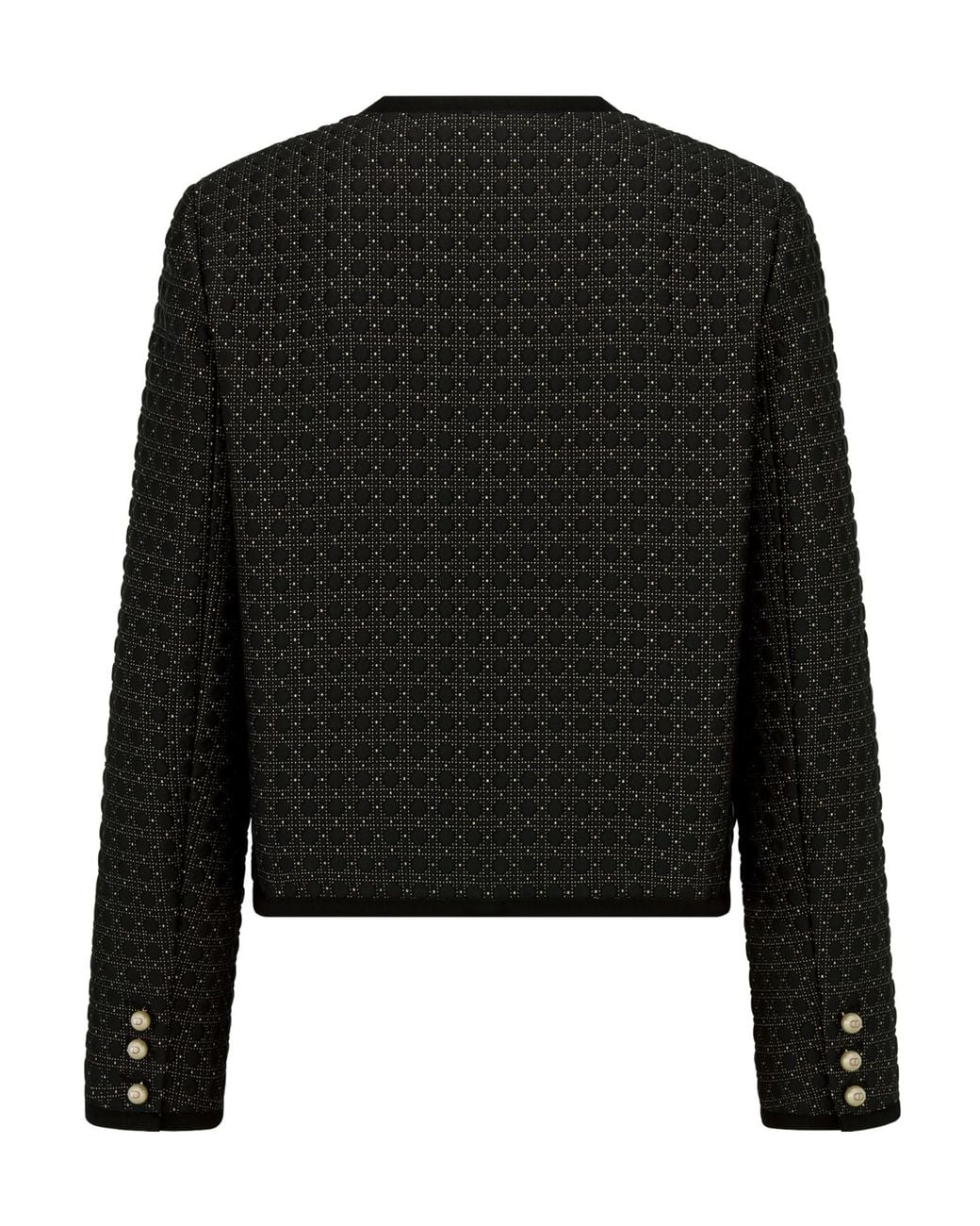 Dior Black Microcannage Cropped Jacket