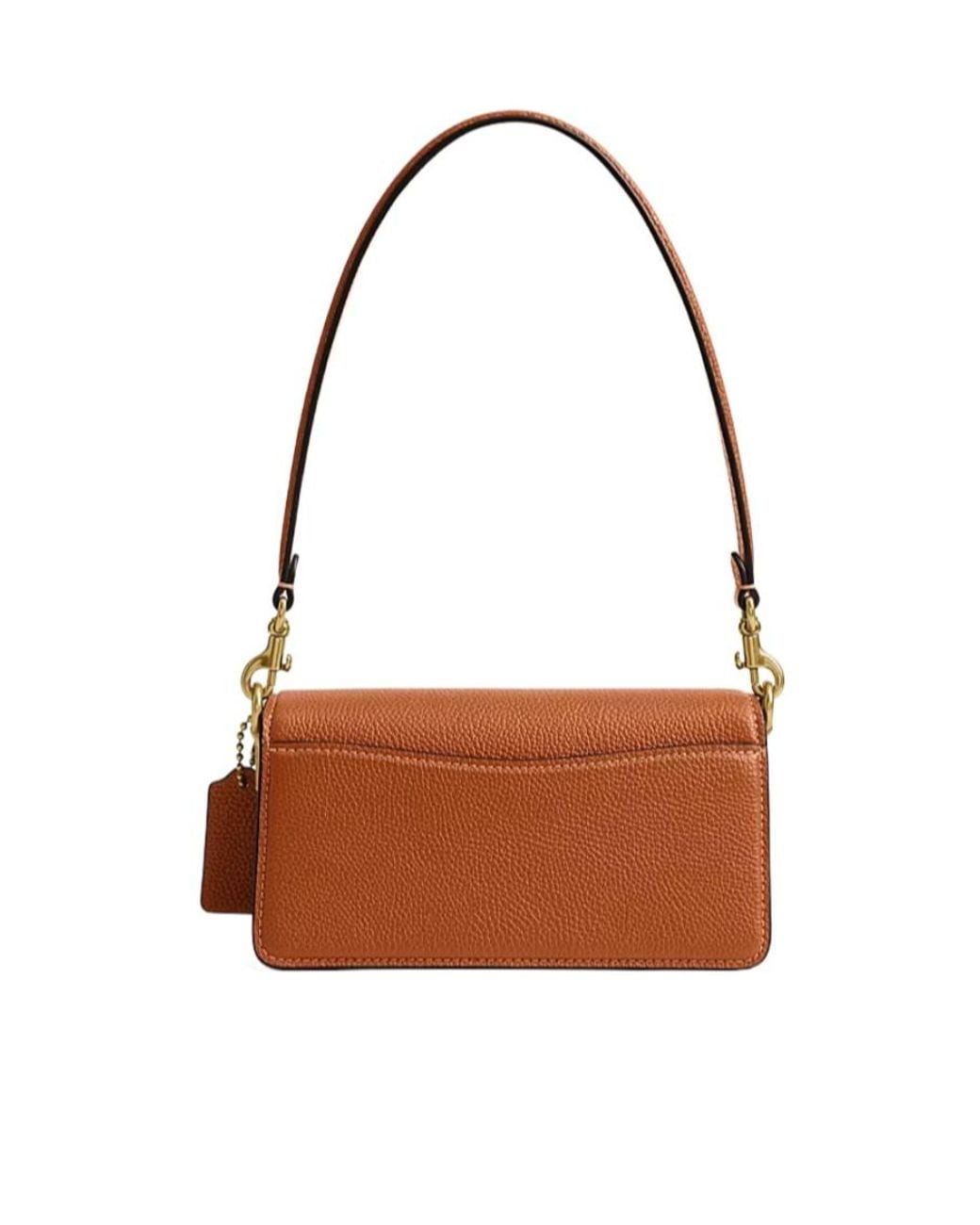 COACH Brown Tabby 20 Logo Plaque Shoulder Bag