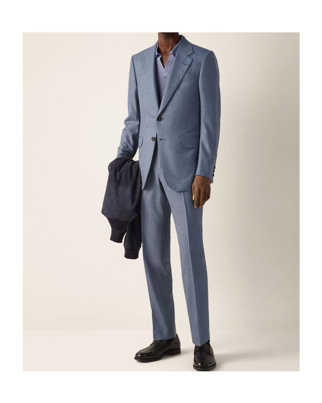 Zegna Blue Light Centoventimila Wool Suit for men