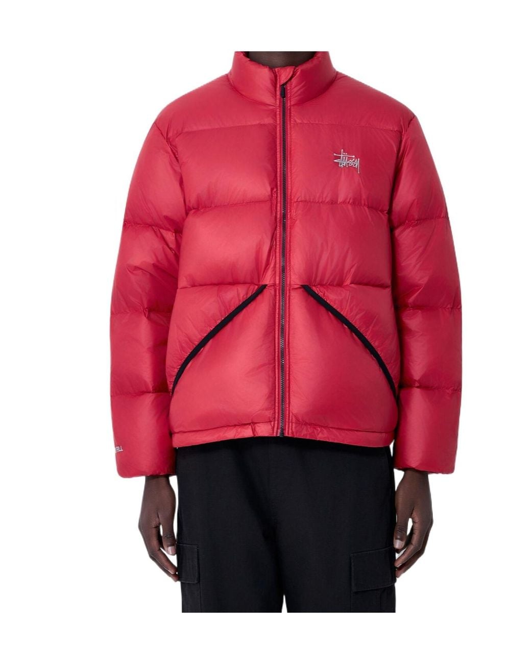 Stussy Red Long-Sleeved Cotton Jacket for men