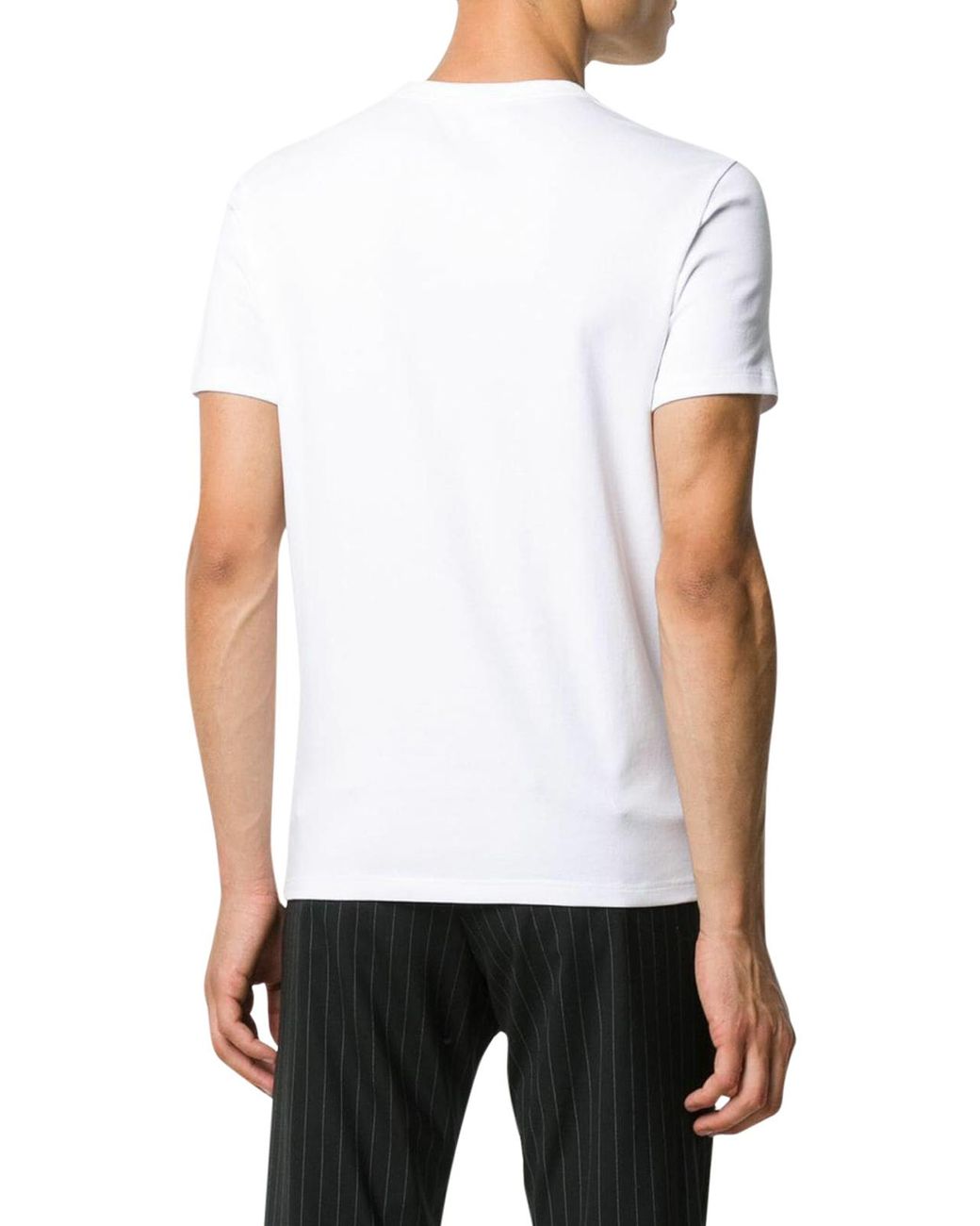 Tom Ford White Logo Round Collar Short-Sleeved T-Shirt for men