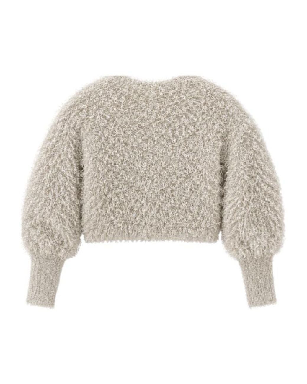 Twinset Natural Sequined Knitted Jacket