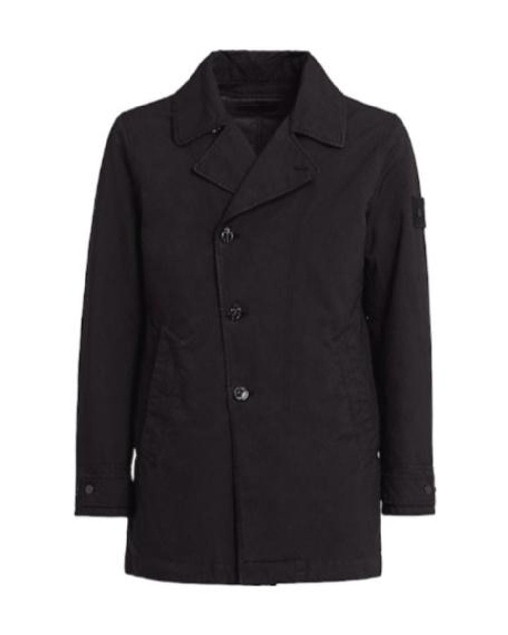 Stone Island Blue Frontbutton Coat for men