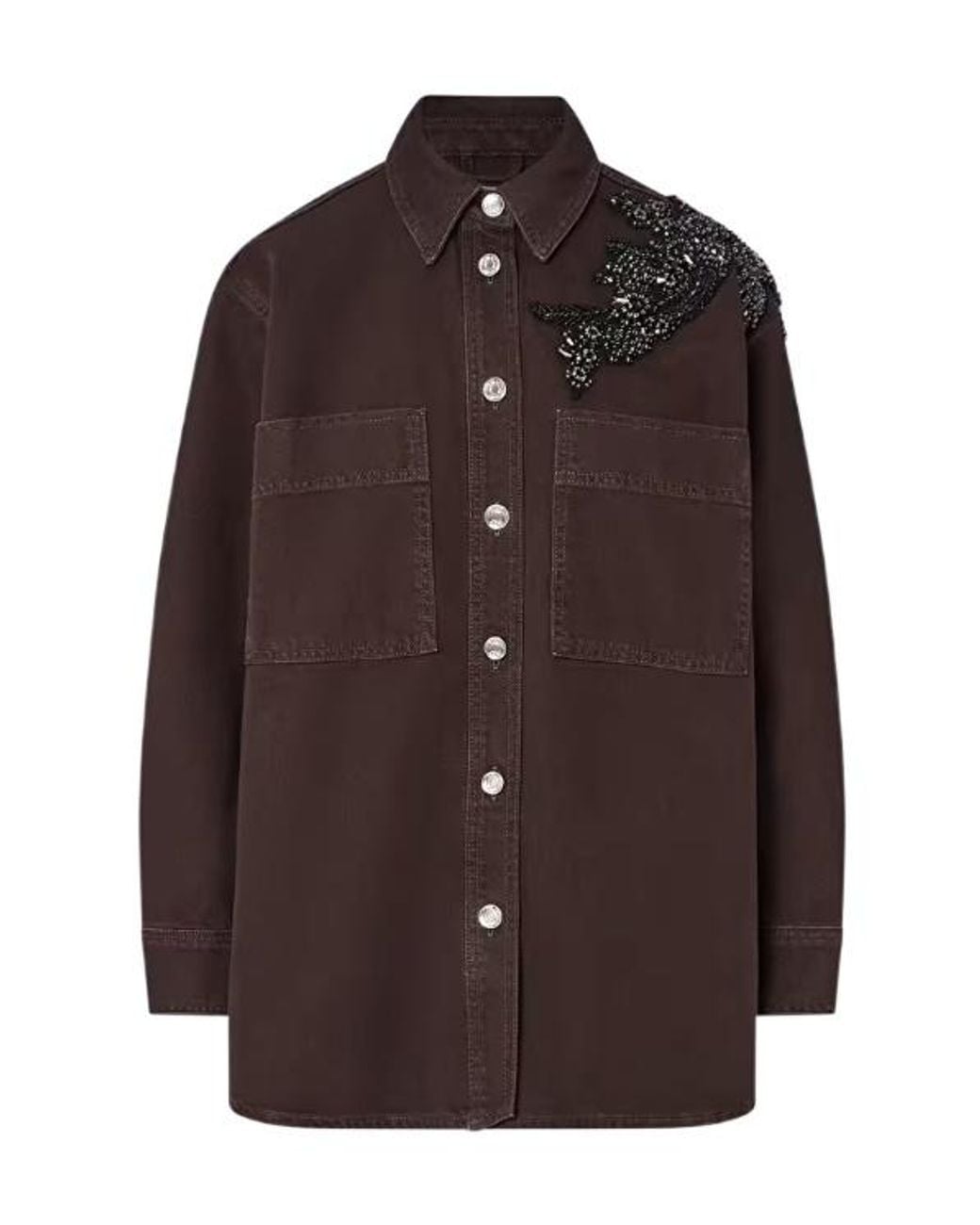 Liu Jo Brown Long Sleeve Buttoned Jacket