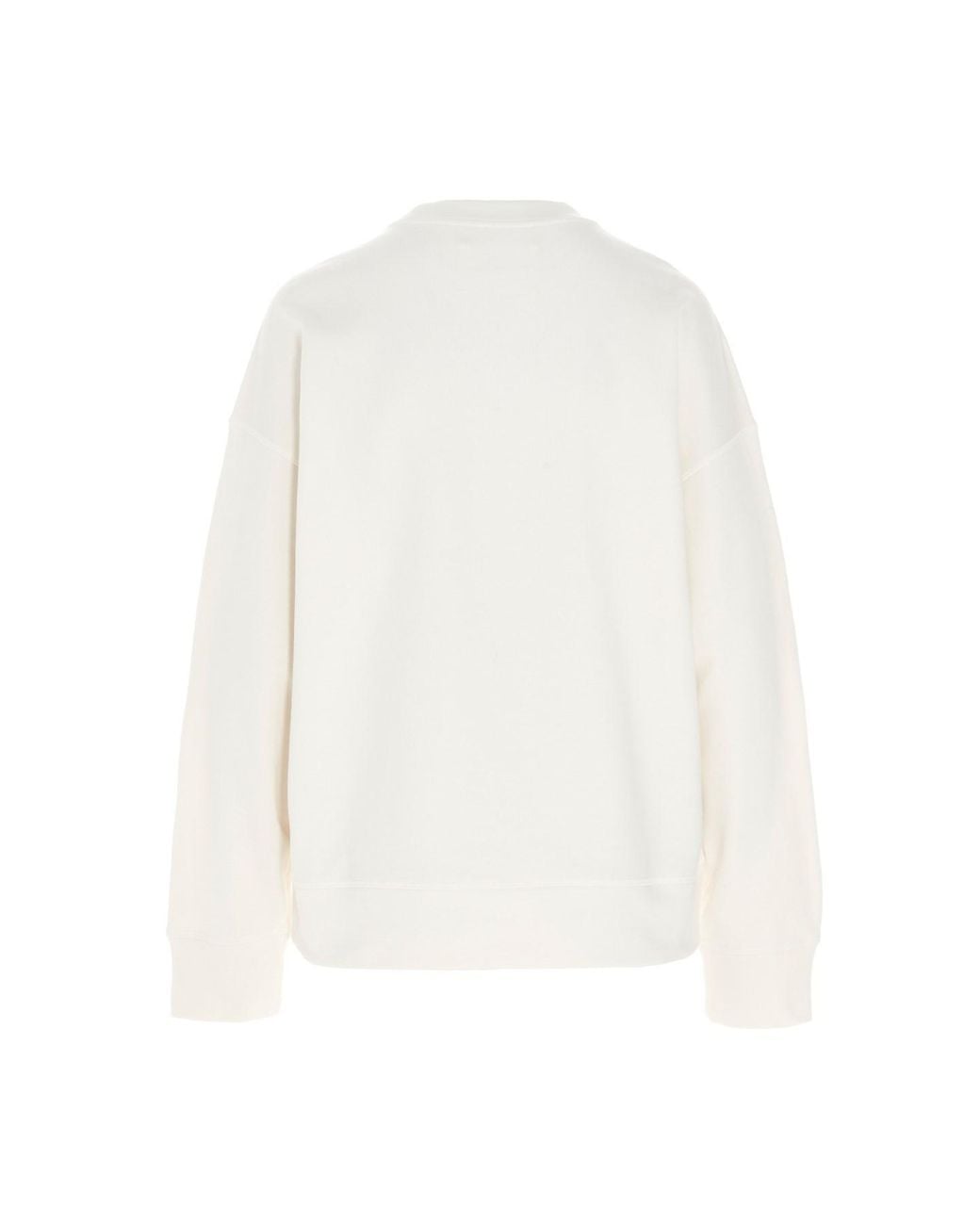 Jil Sander White Logo-Print Long-Sleeve Top