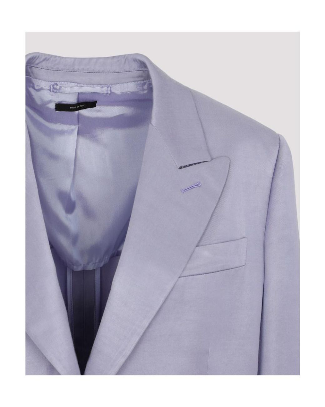 Tom Ford Blue Single-Breasted Blazer