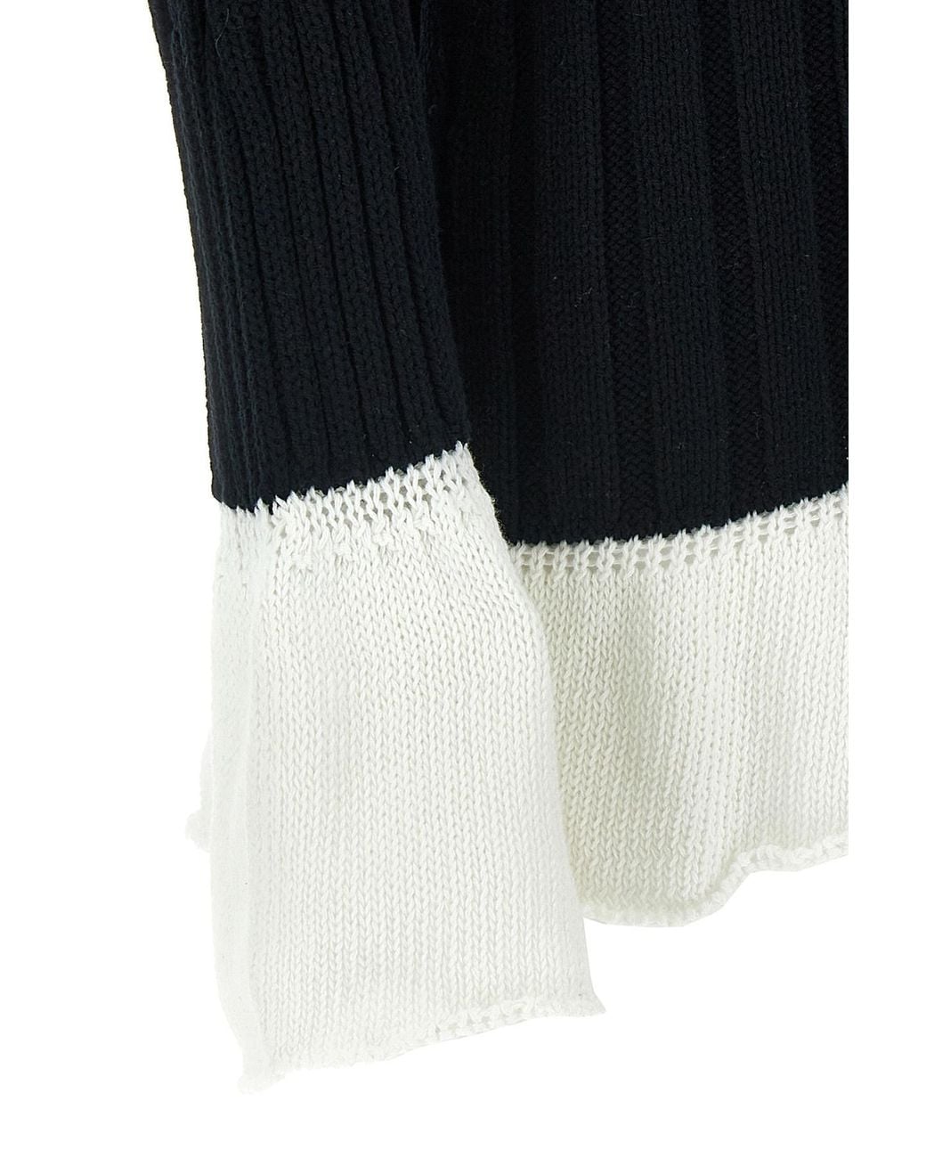 Issey Miyake Black Behind The Scenes Flounced Edge Sweater